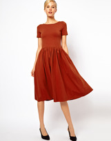 asos-midi-dress-with-short-sleeves