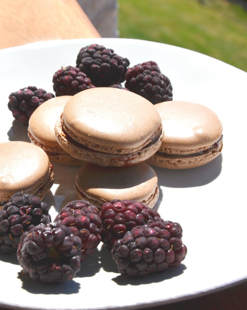Chocolate Macarons with Raspberry Chipotle filling by Hi Lovely!