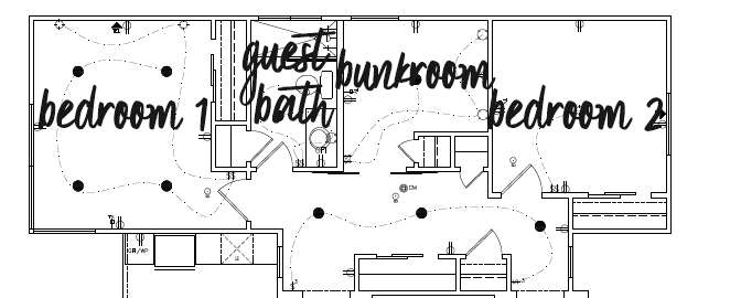 Modern Farmhouse Bedrooms Guest Room Layout Floor plan